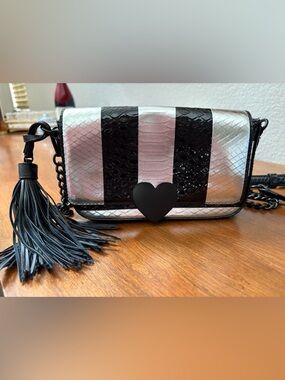 Victoria’s Secret Luxe Python Stripe Downtown CrossBody